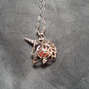 18k white gold plated pendant